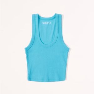 Abercrombie Essential Scoopneck Tank Blue Large
